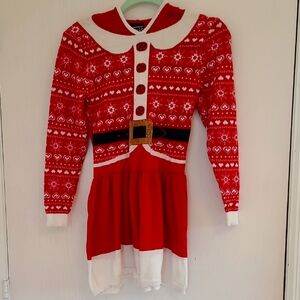 Well Worn Red and White Holiday Costume Dress - Girl